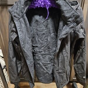 Free Country Black Jacket with Furry Lining And Hood.